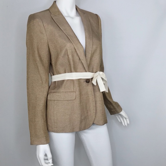 NEW {Madewell} Goldmine Blazer Linen Jacket, $165 - Picture 5 of 8